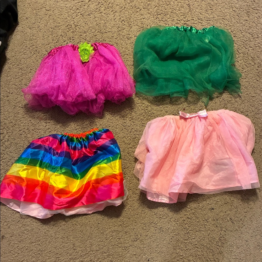 Colorful Kids Tutu Set 4 Total.